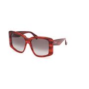 Rode Gradient Zonnebril Glimpse6 Mm0098 66B Max Mara , Red , Dames