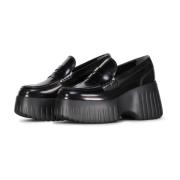 Stijlvolle wedge loafers met memory foam Hogan , Black , Dames