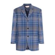 Geruite Patroon Blazer Marni , Blue , Dames