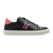 Sneakers met logo Moschino , Black , Dames