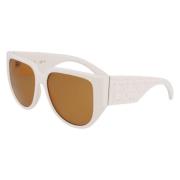 Witte Bio-Injected Dameszonnebril Salvatore Ferragamo , White , Dames