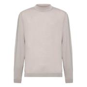 Mock Polo Neck Jumper in superfijne Merino wol Boggi Milano , Beige , ...