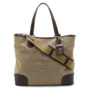 Pre-owned Canvas prada-bags Prada Vintage , Beige , Dames