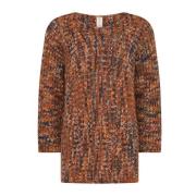 Oversize Batwing Pullover Blouse met Vleermuismouwen Skovhuus , Multic...