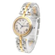 Pre-owned Stainless Steel watches Cartier Vintage , White , Dames