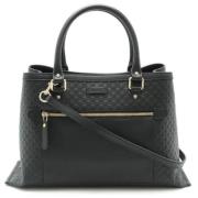 Pre-owned Leather gucci-bags Gucci Vintage , Black , Dames