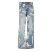 Blauwe Katoenen Jeans met Studs en Gescheurde Details Who Decides War ...