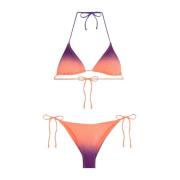 Bikini Triangolo E Slip Regolabile Visionary Dose F**k , Orange , Dame...