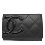 Pre-owned Leather wallets Chanel Vintage , Black , Dames