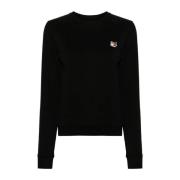 Zwarte Sweatshirt Aw24 Dameskleding Maison Kitsuné , Black , Dames