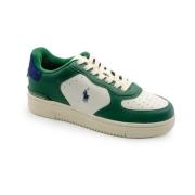 Groene Leren Sneakers Masters Crt-Sk-Ltl Polo Ralph Lauren , Green , H...