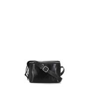 Zwarte Leren Schoudertas Jil Sander , Black , Heren