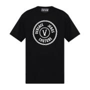 T-shirt met logo Versace Jeans Couture , Black , Heren