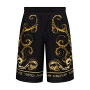 Gestreepte shorts Versace Jeans Couture , Black , Heren