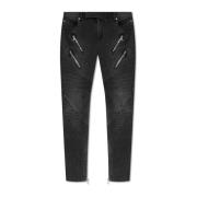 Jeans met logo Balmain , Gray , Heren