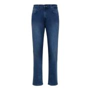 Middelblauwe Stretch Denim Jeans Boggi Milano , Blue , Heren