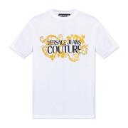 T-shirt met logo Versace Jeans Couture , White , Heren