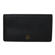 Pre-owned Leather wallets Chanel Vintage , Black , Dames