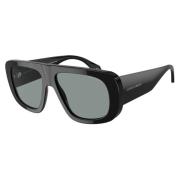 Zonnebril Ar8183 Zwart Grijze Lenzen Giorgio Armani , Black , Unisex