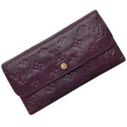 Pre-owned Leather wallets Louis Vuitton Vintage , Purple , Dames