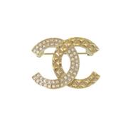 Pre-owned Metal chanel-jewelry Chanel Vintage , Yellow , Dames