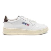 Wit Roze Leren Sneaker Autry , White , Dames