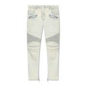 Jeans met logo Balmain , Blue , Heren