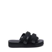 Zwarte Moto Sandalen Vrouw Polyester Suicoke , Black , Heren