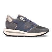 Denim Hardloopschoenen met Metallic Details Philippe Model , Blue , Da...