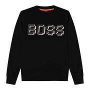 Zwarte Heren Sweatshirt Hugo Boss , Black , Heren