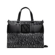 Zwarte Shopper Tas Elegant Minimalistisch Armani Exchange , Black , Da...