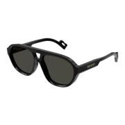 Zwart/Grijs Zonnebril Gg1239S Gucci , Black , Heren