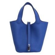 Pre-owned Fabric handbags Hermès Vintage , Blue , Dames