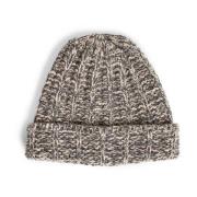 Chunky Ribbed-Knit Beanie Hat Maison Margiela , Gray , Heren