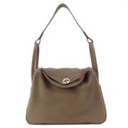 Pre-owned Leather handbags Hermès Vintage , Gray , Dames