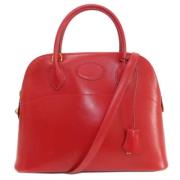 Pre-owned Leather handbags Hermès Vintage , Red , Dames