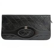 Pre-owned Leather handbags Chanel Vintage , Black , Dames