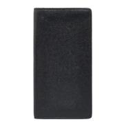 Pre-owned Leather wallets Louis Vuitton Vintage , Black , Dames