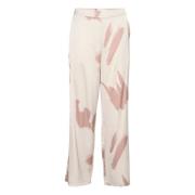 Zilveren Wolk Straight-Leg Broek met Elastische Taille Karen by Simons...