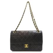 Pre-owned Leather chanel-bags Chanel Vintage , Black , Dames