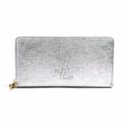 Pre-owned Leather wallets Yves Saint Laurent Vintage , Gray , Dames