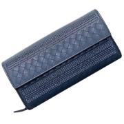 Pre-owned Leather wallets Bottega Veneta Vintage , Blue , Dames