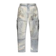 Jeans D-Fish-Cargo L.32 Diesel , Blue , Heren