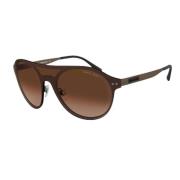 Bruine Metalen Zonnebril Ar6078-300613 Giorgio Armani , Brown , Heren