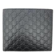 Pre-owned Leather wallets Gucci Vintage , Black , Dames