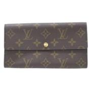 Pre-owned Leather wallets Louis Vuitton Vintage , Brown , Dames