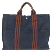 Pre-owned Canvas handbags Hermès Vintage , Blue , Dames