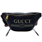 Pre-owned Leather gucci-bags Gucci Vintage , Black , Dames