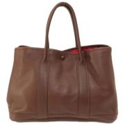 Pre-owned Leather totes Hermès Vintage , Brown , Dames