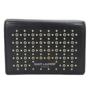 Pre-owned Leather wallets Yves Saint Laurent Vintage , Black , Dames